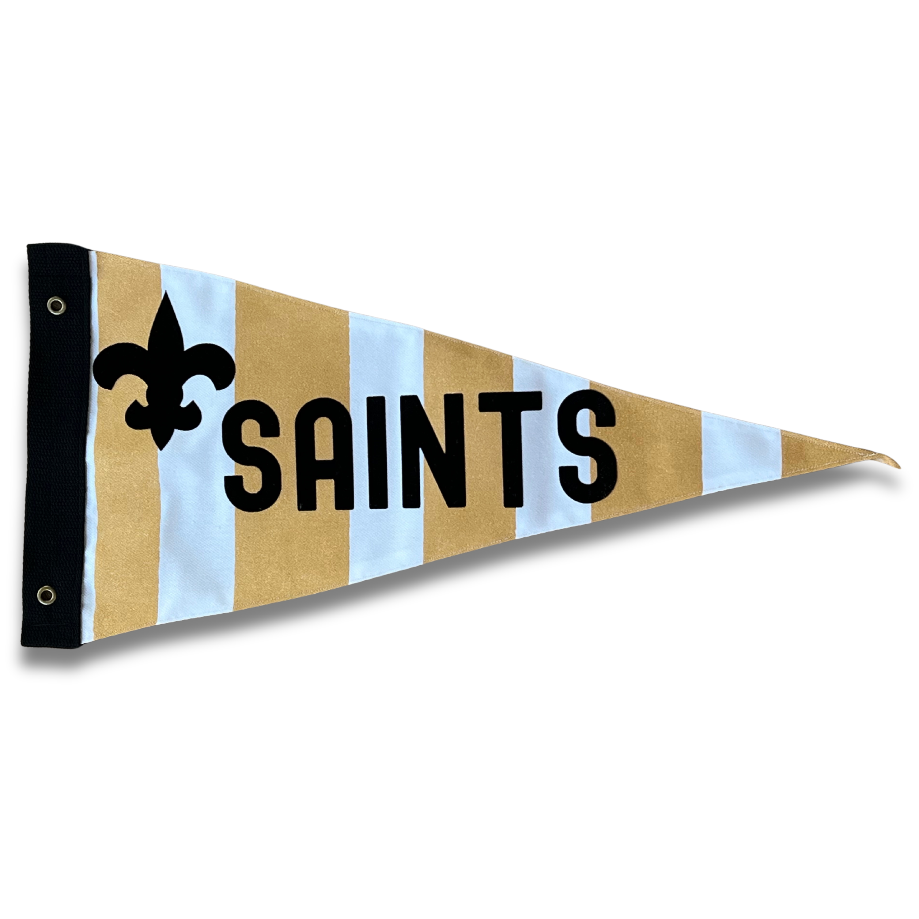 Vintage Saints Football Pennant Flag, featuring a classic team design on premium cotton canvas, perfect for football fans and sports decor.